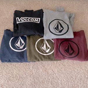 5 Volcom Men’s hoodies 2 New 3 gently used $60 OBO